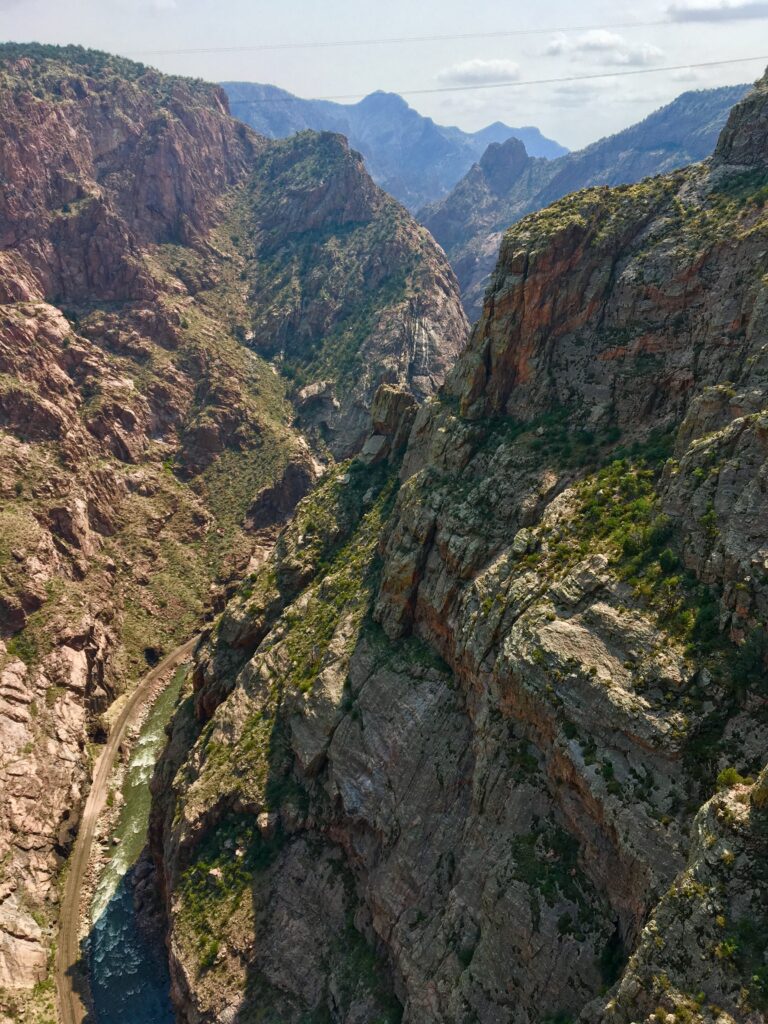 A view of the mountains from above.