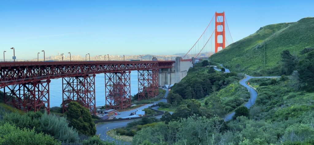 A bridge that is over the water.